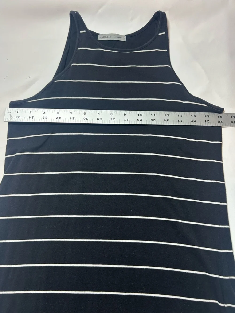 Athleta Black Tank Top with White Stripe - Picture 4 of 7